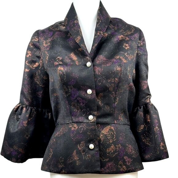 NWOT Batsheva Jacket Fitted Blazer with Bell Sleeves Size 4 - Picture 1 of 10